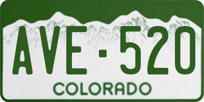 CO license plate AVE520