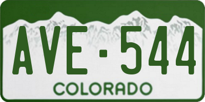 CO license plate AVE544