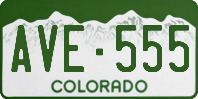 CO license plate AVE555