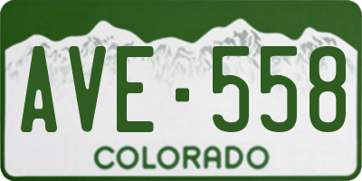 CO license plate AVE558