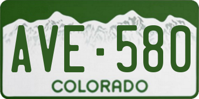 CO license plate AVE580