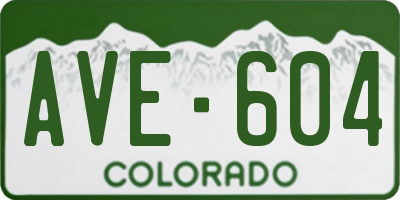 CO license plate AVE604