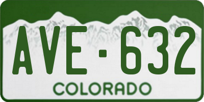 CO license plate AVE632