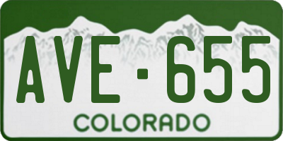 CO license plate AVE655