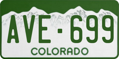 CO license plate AVE699