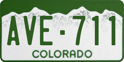 CO license plate AVE711