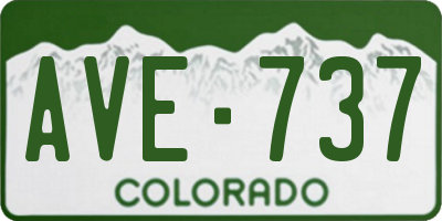 CO license plate AVE737