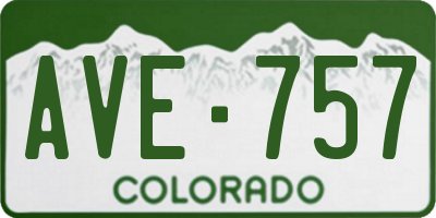 CO license plate AVE757