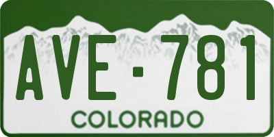 CO license plate AVE781