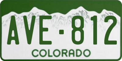 CO license plate AVE812