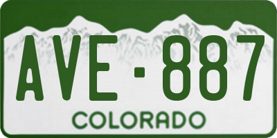 CO license plate AVE887