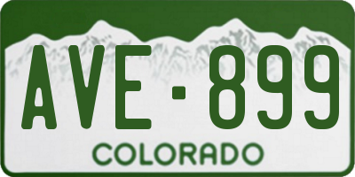 CO license plate AVE899