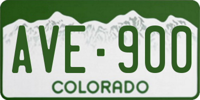 CO license plate AVE900