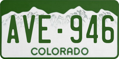 CO license plate AVE946