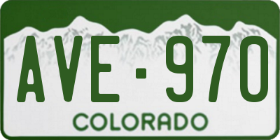 CO license plate AVE970