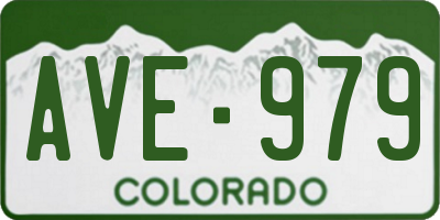 CO license plate AVE979