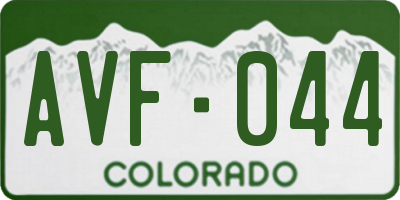 CO license plate AVF044