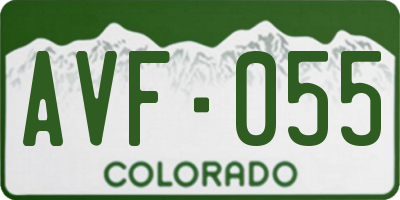 CO license plate AVF055