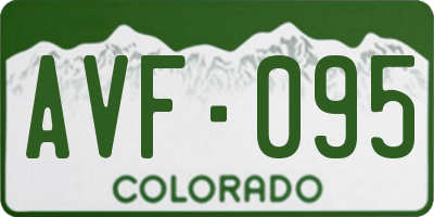 CO license plate AVF095