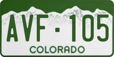 CO license plate AVF105