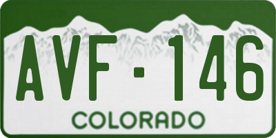 CO license plate AVF146
