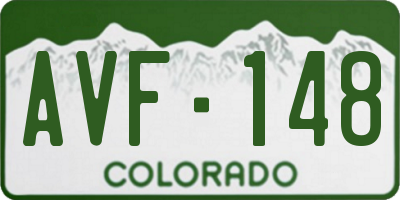 CO license plate AVF148