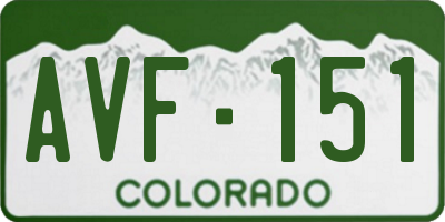 CO license plate AVF151
