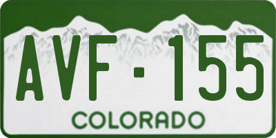 CO license plate AVF155