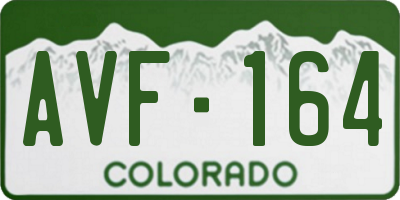 CO license plate AVF164