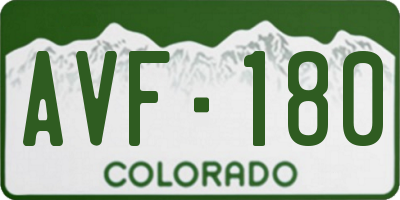 CO license plate AVF180