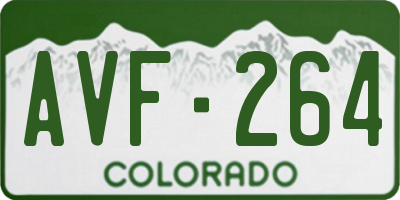 CO license plate AVF264