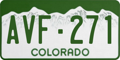 CO license plate AVF271
