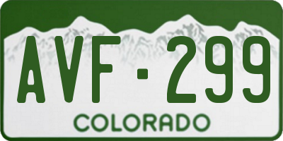 CO license plate AVF299