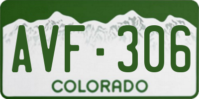 CO license plate AVF306