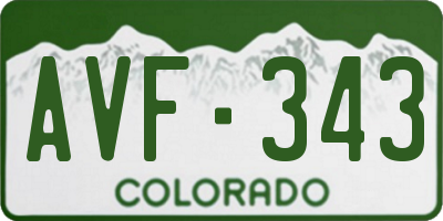 CO license plate AVF343