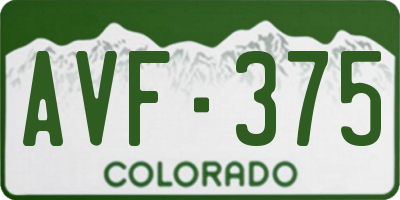 CO license plate AVF375