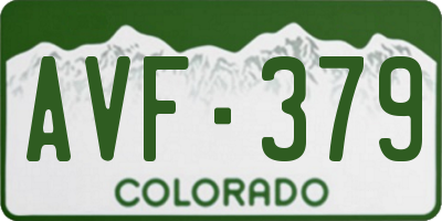 CO license plate AVF379
