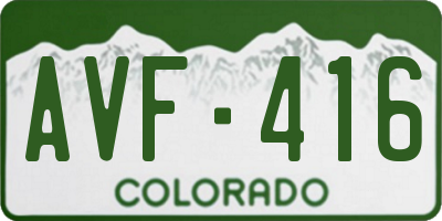 CO license plate AVF416