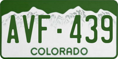 CO license plate AVF439