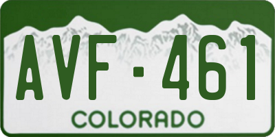 CO license plate AVF461