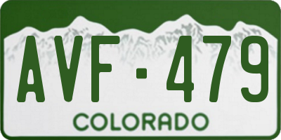 CO license plate AVF479
