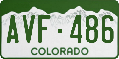 CO license plate AVF486