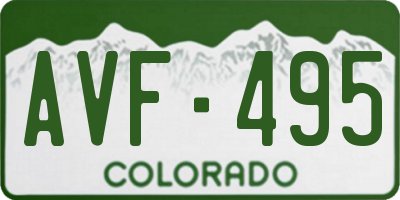 CO license plate AVF495