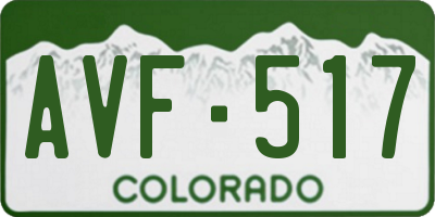 CO license plate AVF517