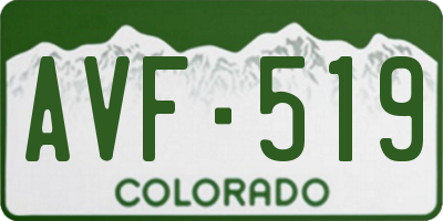 CO license plate AVF519