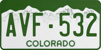 CO license plate AVF532