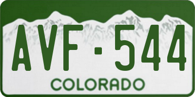 CO license plate AVF544