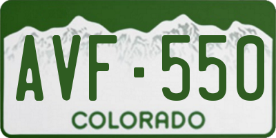 CO license plate AVF550