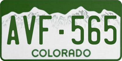 CO license plate AVF565
