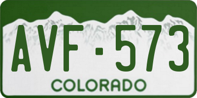 CO license plate AVF573